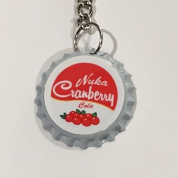 Fallout 4 Nuka Cola Cranberry Cap Keychain - 3.5inch Gaming Keychain - Picture 4 of 7